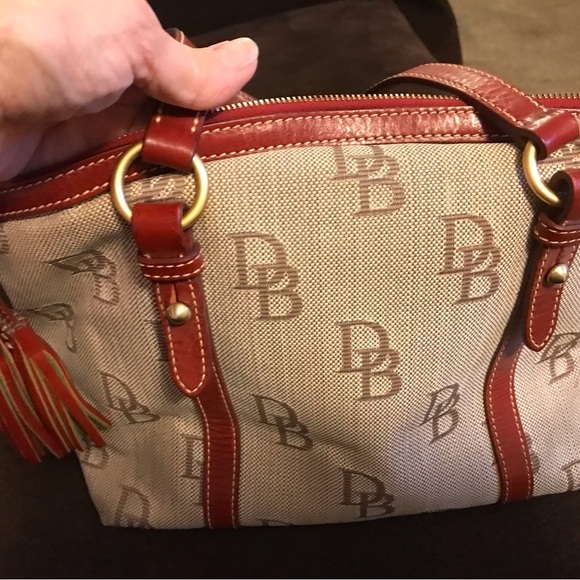 Dooney & Bourke Signature Double Handle Bag canvas leather - Picture 9 of 11